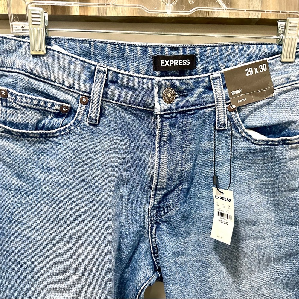 Express Women's Blue Skinny Stretch 29 x 30 - Picture 6 of 12